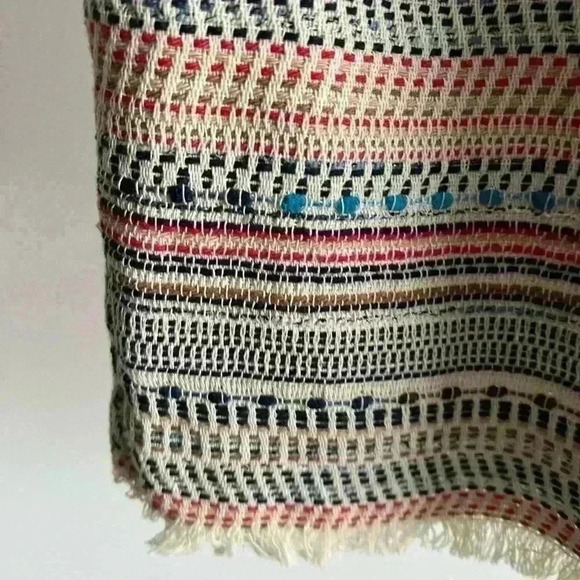 NWT 1. State Women’s Gypsy Night Boho Bohemian Tweed White Light Pink Top Small - Picture 5 of 12